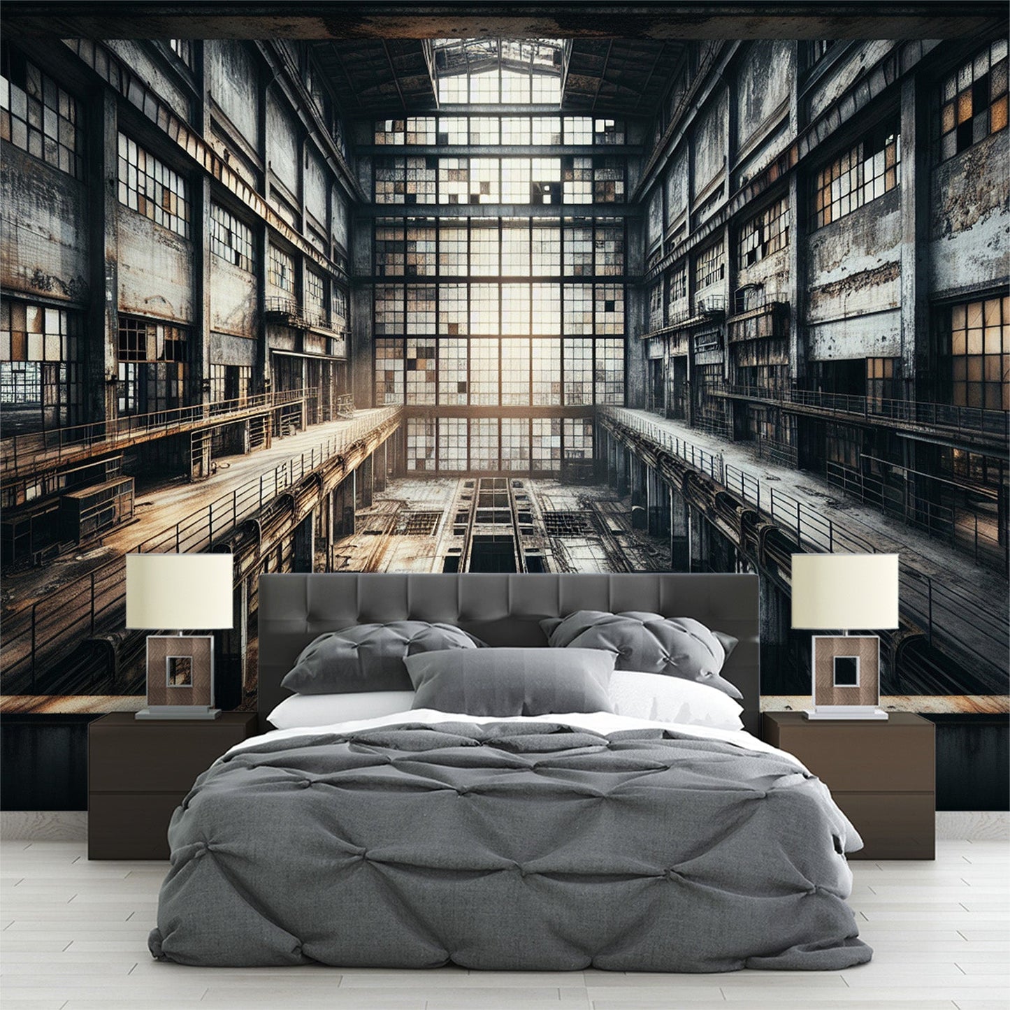 3D Tapete | Verlassene Fabrik
