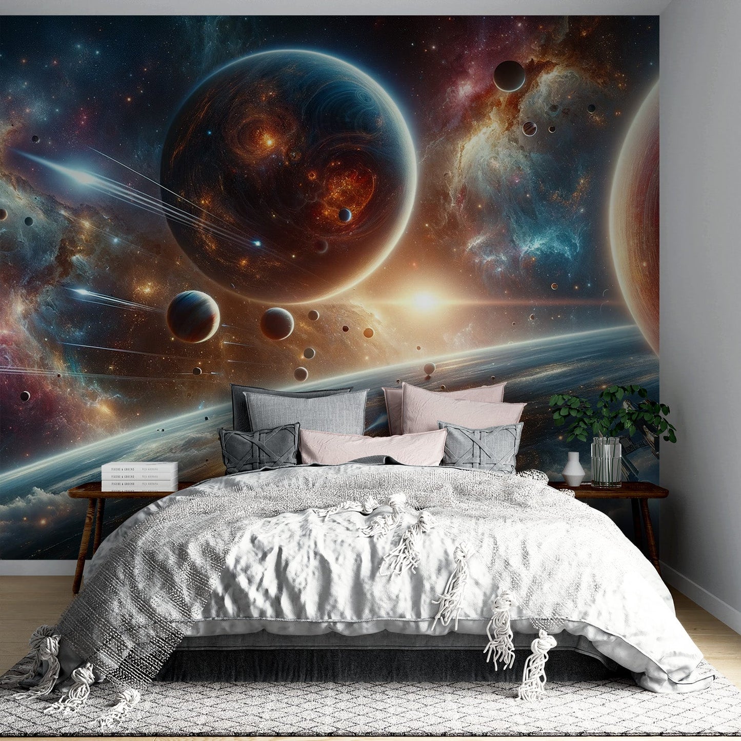 Weltraum Tapete | Realistische Planeten und Galaxie