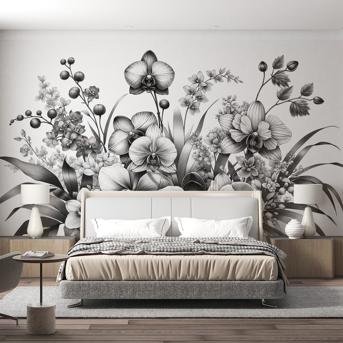 Tapete Blätter | Tapete Blätter und Orchideen