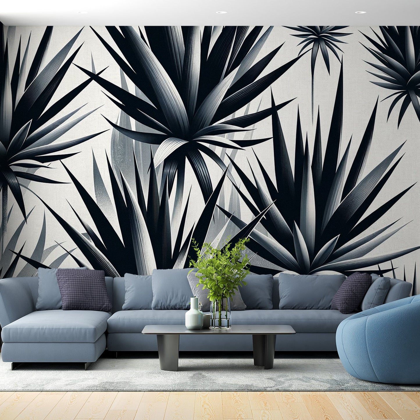 Tapete Blätter | Vintage Yucca Blätter