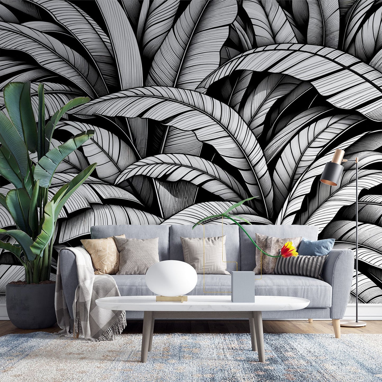Tapete Blätter | Design-Bananenblatttapete