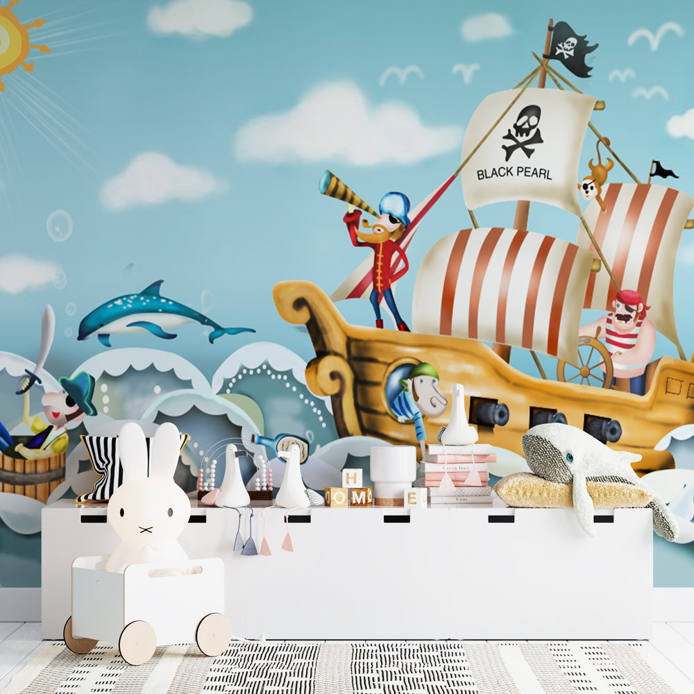 Tapete Kinderzimmer | Piratenschiff Nr. 022