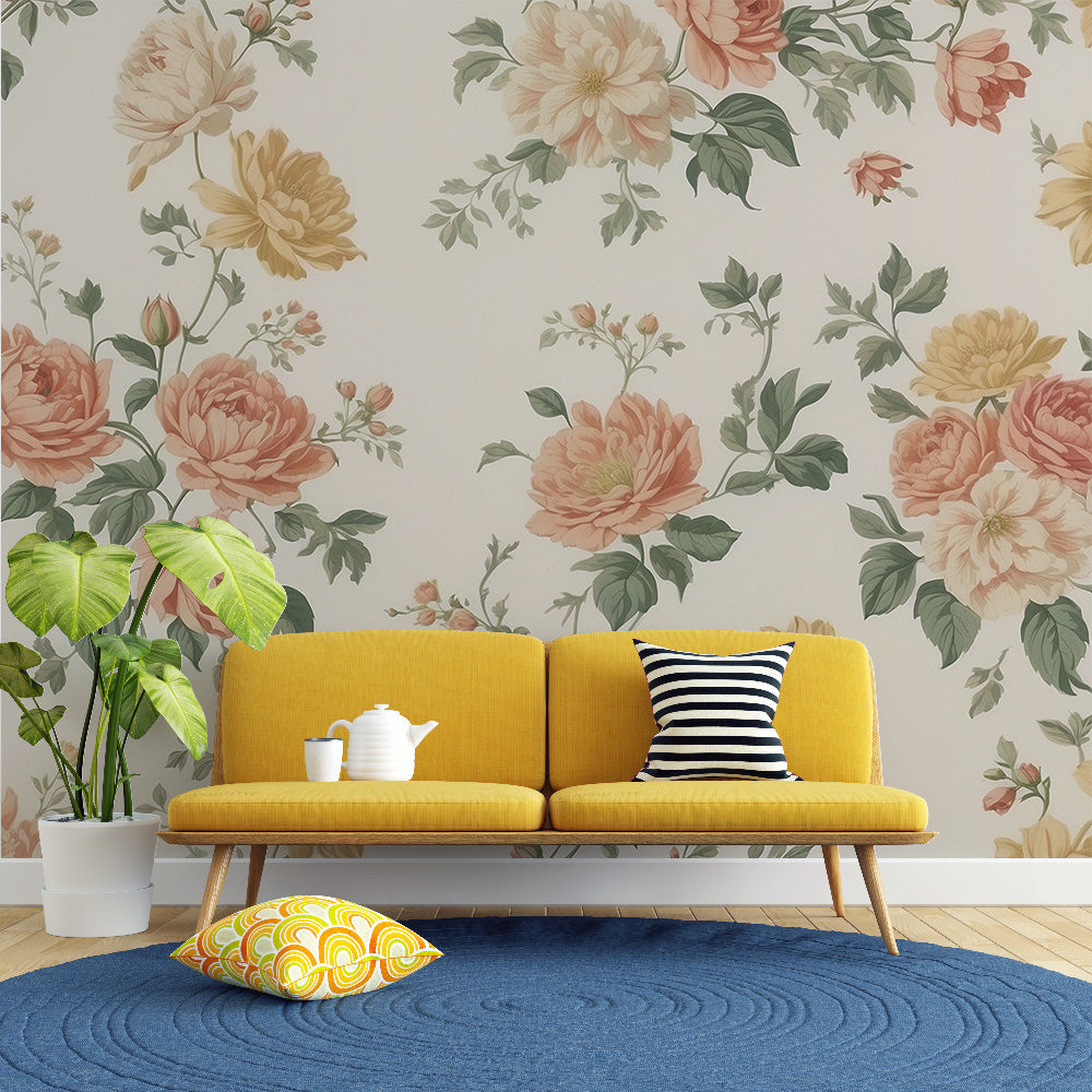 Tapete Blumen Vintage | Blumensträuße