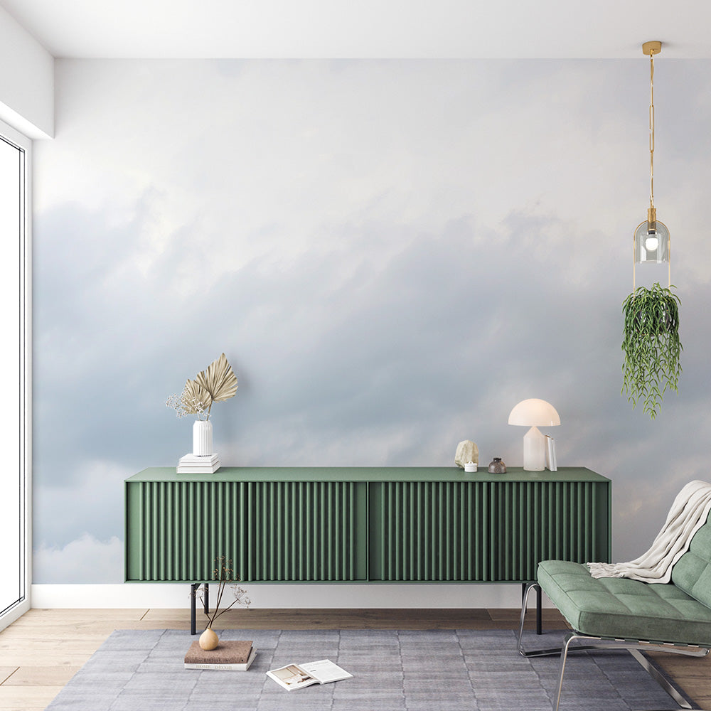 Wolken Tapete | Realistischer Himmel mit Wolkenstreifen
