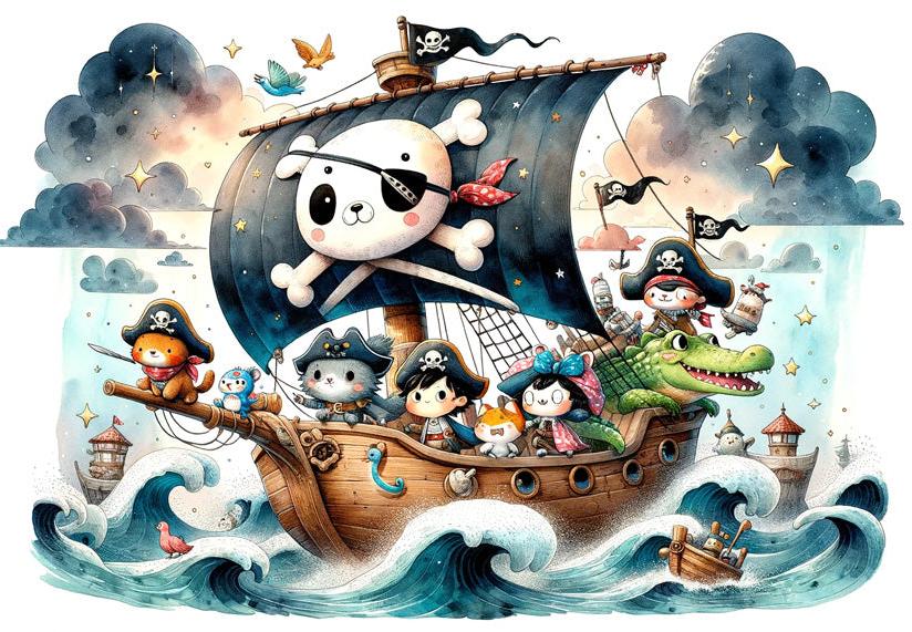 Kindertapete Piraten | Kinder-Matrosen-Team