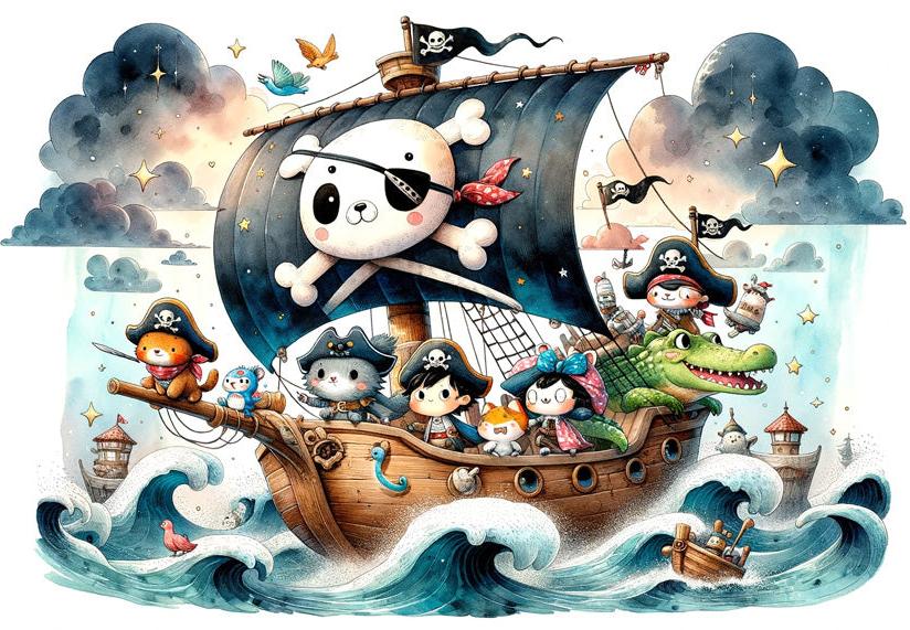 Kindertapete Piraten | Kinder-Matrosen-Team