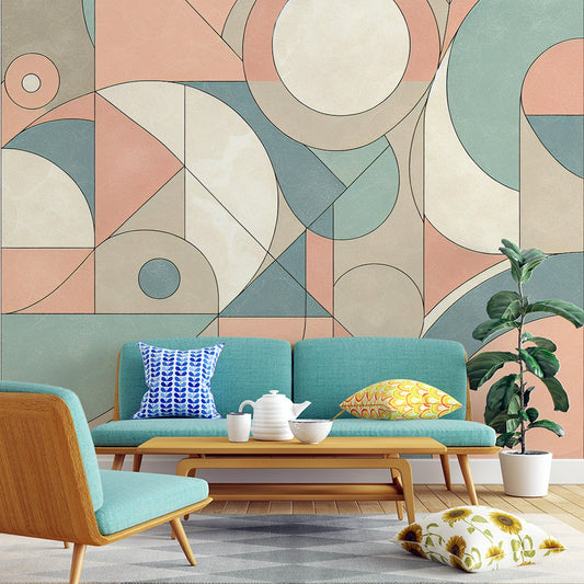 Art Deco Tapete | Bunte abstrakte Form