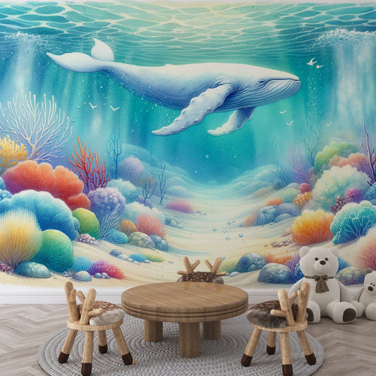 Tapete Wal | Pastellfarbene Korallen