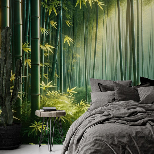 Bambus Tapete | Ultra-realistischer grüner Bambuswald
