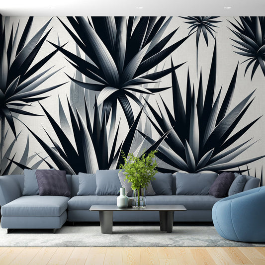 Tapete Blätter | Vintage Yucca Blätter