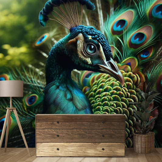 Tapete Pfau | Ultra-realistisches Profil