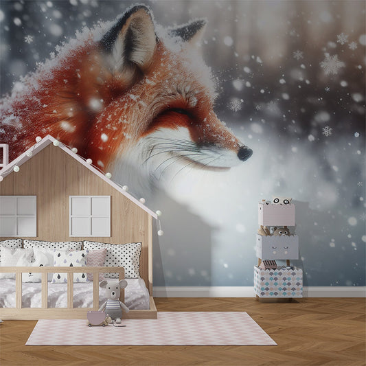 Fuchs Tapete | Unter Schnee und Flocken