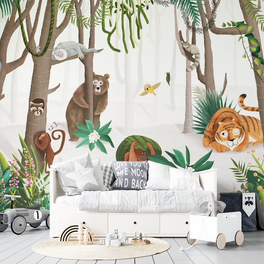 Tapete Kinderzimmer | Dschungel und Tiere Nr. 025