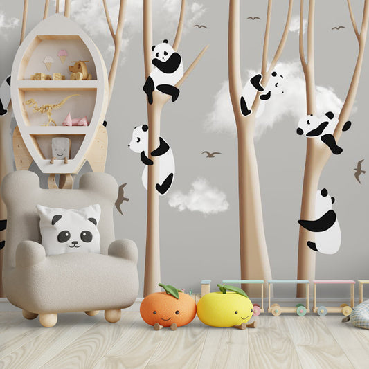Tapete Kinderzimmer | Panda und Wald Nr. 026