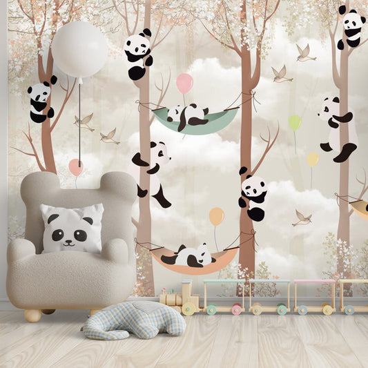 Tapete Kinderzimmer | Süße Pandas Nr. 033