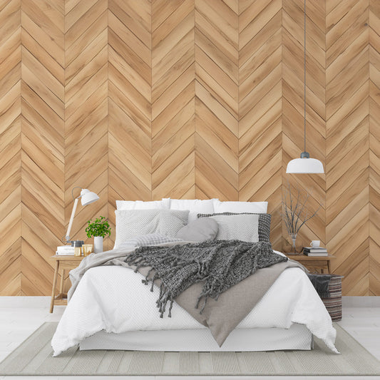 Holz Tapete | Chevron Tapete