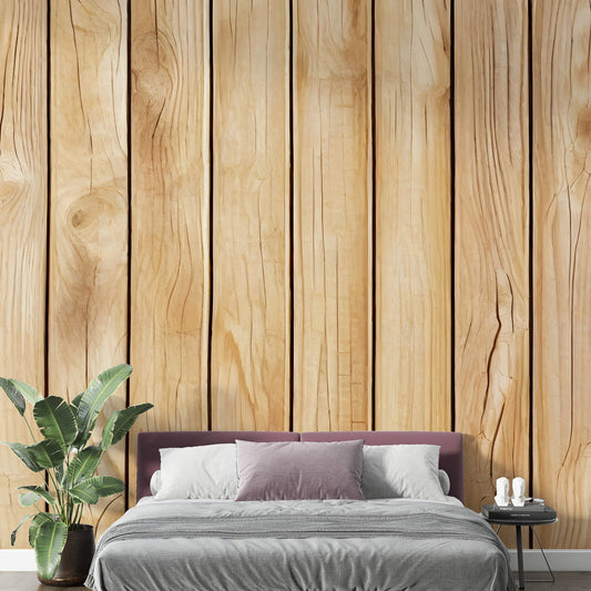 Holz Tapete | Helle Holzplanken-Tapete