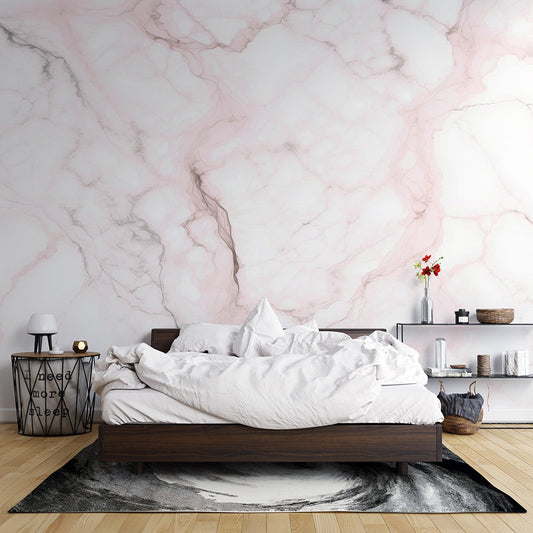Marmor Tapete | Rosafarbene Adern