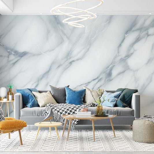 Marmor Tapete | Blaue Adern