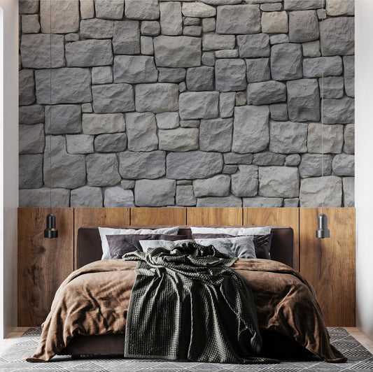Stein Tapete | Grauer Granit
