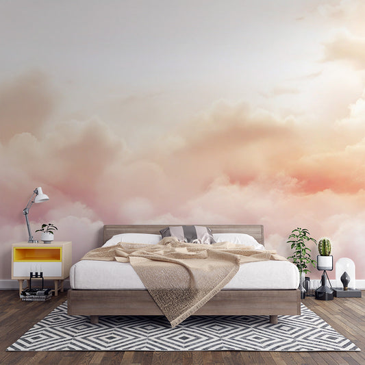 Wolken Tapete | Realistische rosa und orange Wolke Tapete